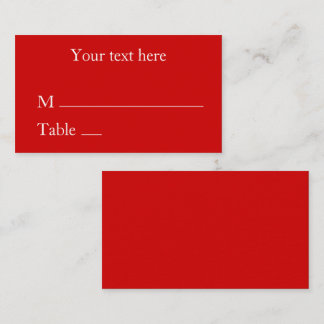 Cartes Red Place / Cartes de nom