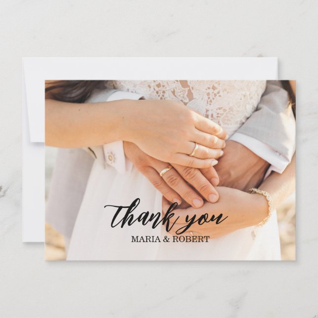 Cartes Remerciements Mariage Plat (Devant)