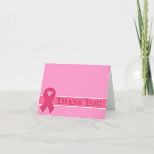 Cartes roses de Merci de ruban
