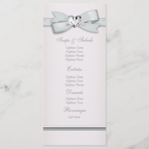 Cartes roses élégantes de menu de baby shower