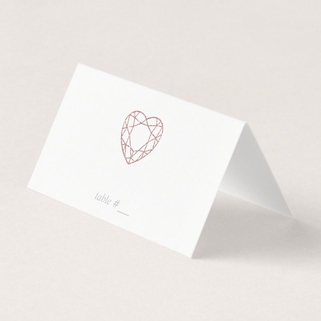 Cartes roses élégantes en or - pliées (Front)