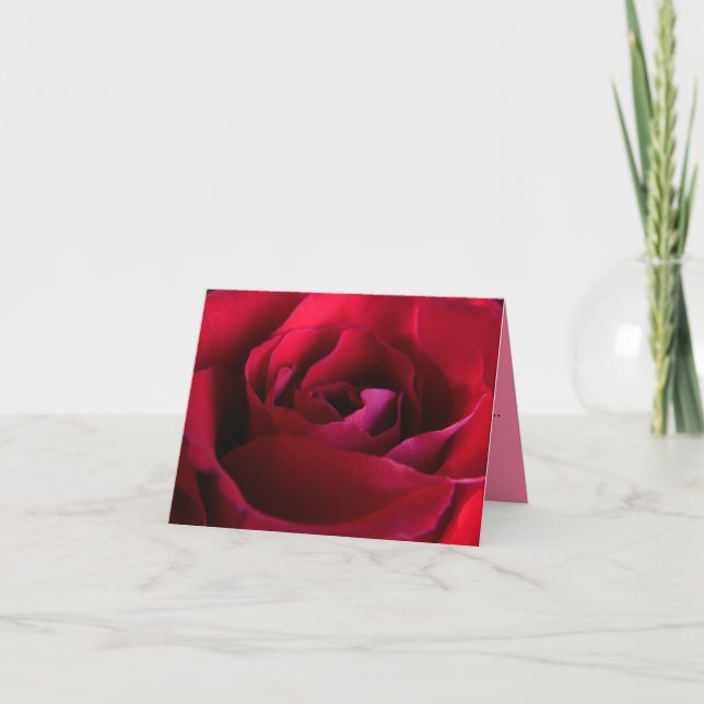 Cartes roses Fleurs rouges Carte de voeux personna (Devant)