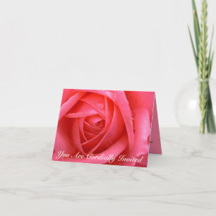 Cartes roses Invitations de mariage personnalisées