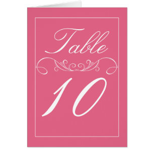 Cartes roses modernes de nombre de Tableau de