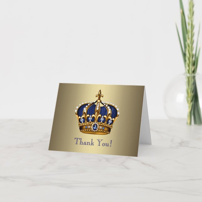 Cartes royales de Merci de prince Crown d'or de (Devant)