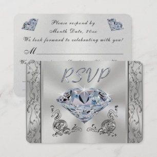 Cartes RSVP Anniversaire ou Mariage avec choix de 