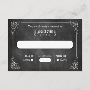 Cartes RSVP Art Déco Chalkboard