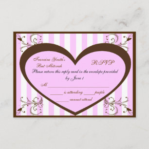 Cartes RSVP Bat mitzvah personnalisées