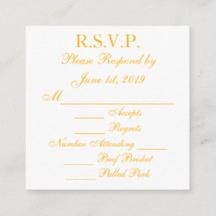Cartes RSVP Baylor Gold and White Response