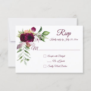 Cartes RSVP Bohemian Floral Romance