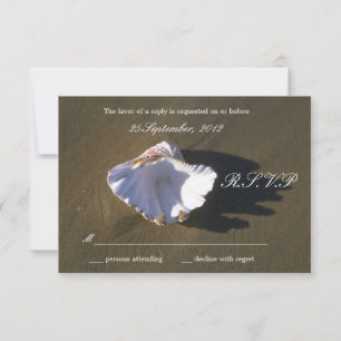 Cartes RSVP Brown Sea Shell