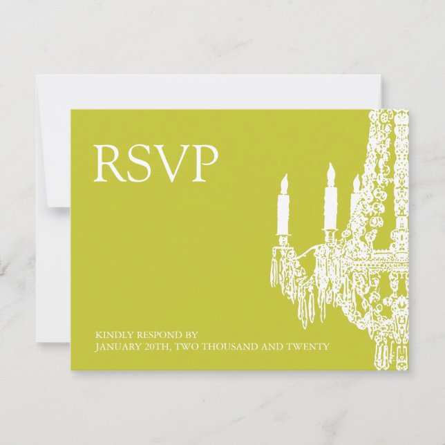 Cartes RSVP Chandelier (Devant)