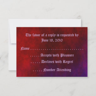 Cartes RSVP Coeur gothique