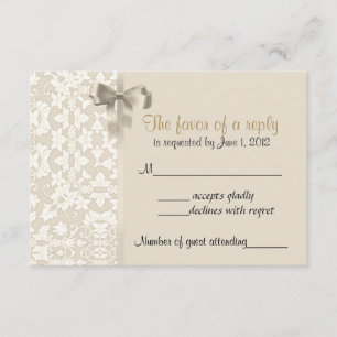Cartes RSVP Damask Café