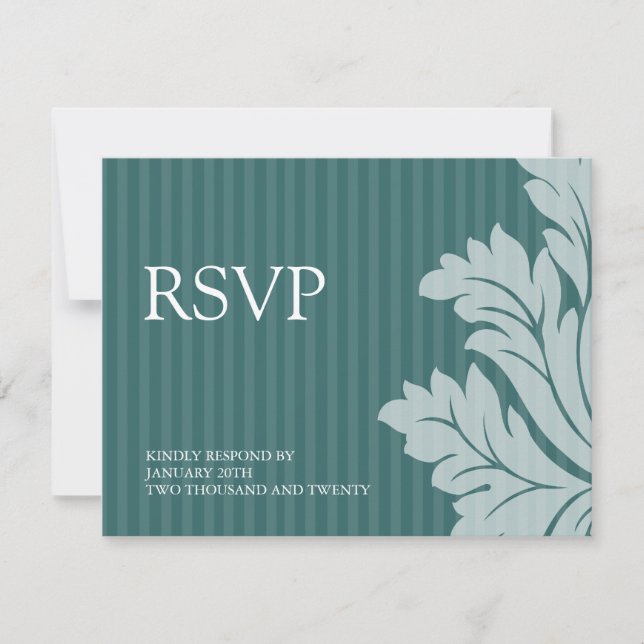 Cartes RSVP Damask Classique (Devant)