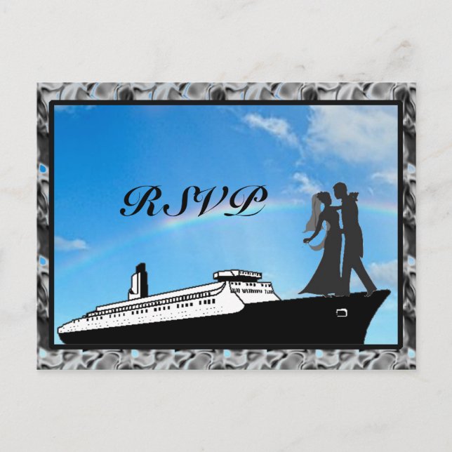 Cartes RSVP de croisière mariage (Devant)