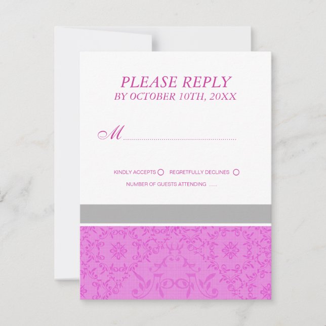 Cartes RSVP de mariage (Devant)