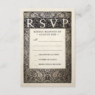 Cartes RSVP de mariage   Collection Ivy de Champag