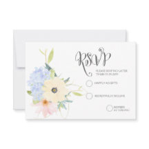 Cartes RSVP de mariage de germes floraux de printe