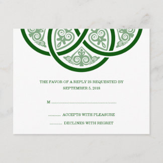 Cartes RSVP de mariage de noeud celtique