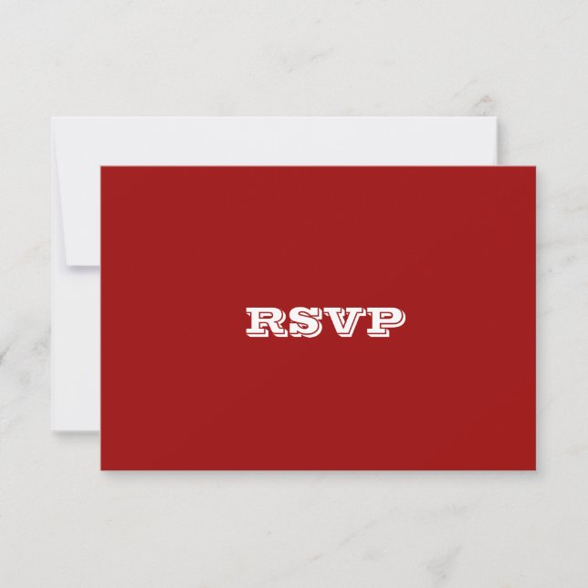Cartes RSVP de mariage des Inséparables rouges (Devant)