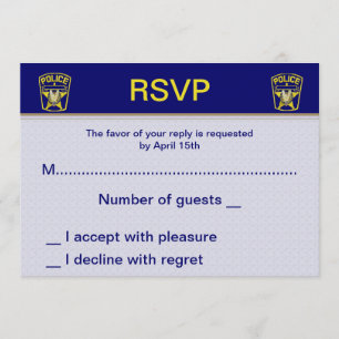 Cartes RSVP de mariage des policiers