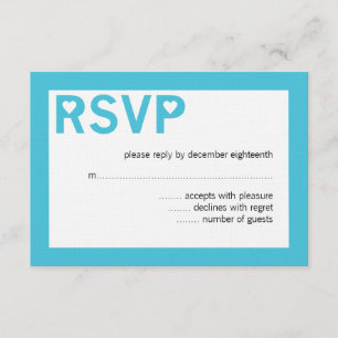 Cartes RSVP de mariage et d'esperie cardiaque mode