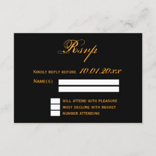 Cartes RSVP De Mariage Halloween En Nuit