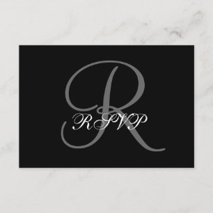 Cartes RSVP de mariage initiales pour les invitati