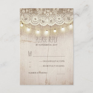 Cartes RSVP de Mariage Jar Mason Rustique