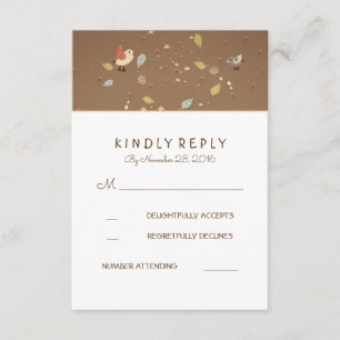 Cartes RSVP de mariage mignonnes
