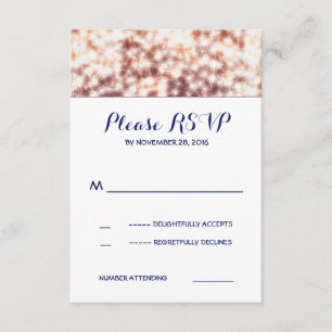 Cartes RSVP de mariage pour lumières à chaîne