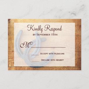 Cartes RSVP de Mariage Rustic Country