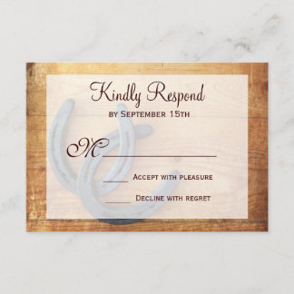 Cartes RSVP de Mariage Rustic Country