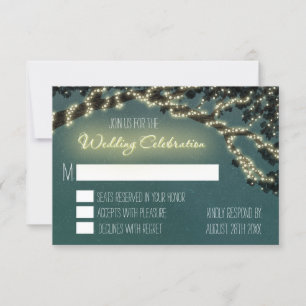 Cartes RSVP de mariage rustique Enchanted Tree Bra