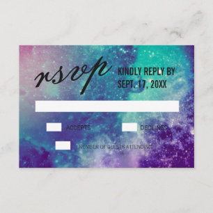 Cartes RSVP de mariage Smokey Galaxy