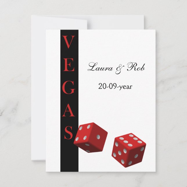 Cartes rsvp de mariage Vegas (Devant)