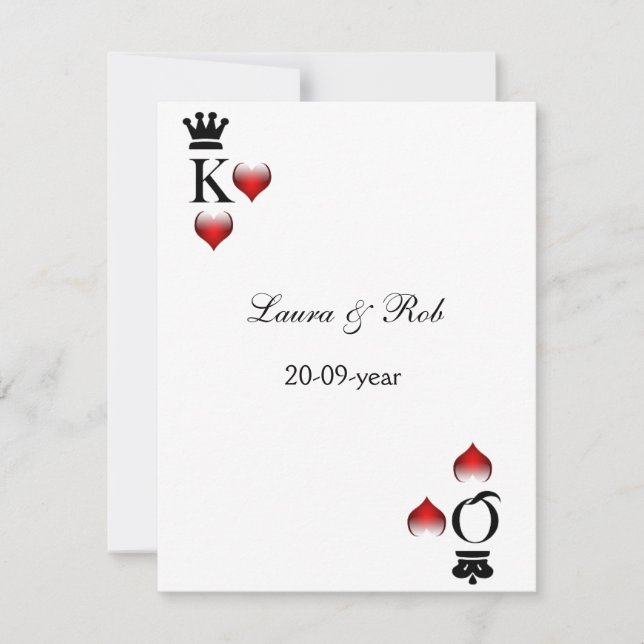 Cartes rsvp de mariage Vegas (Devant)