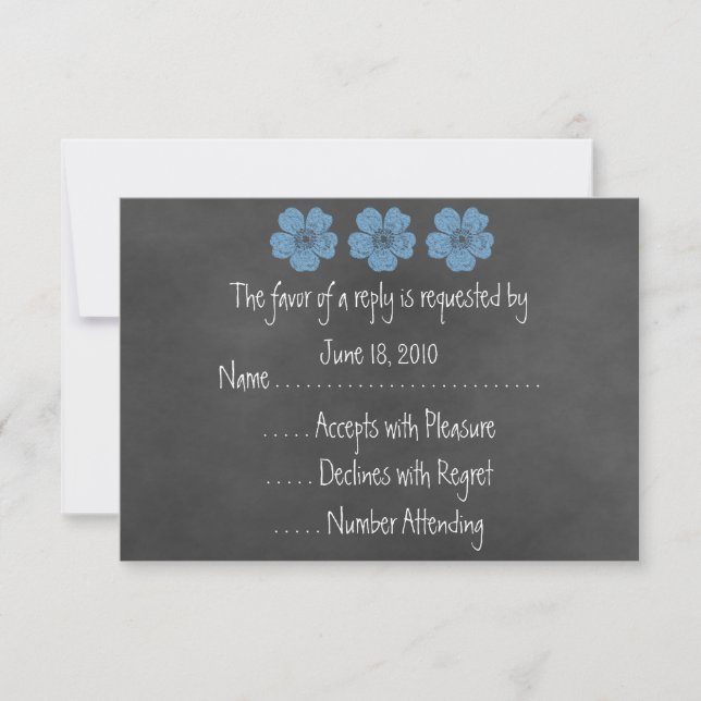 Cartes RSVP de tableau rouge Rose sauvage (Devant)