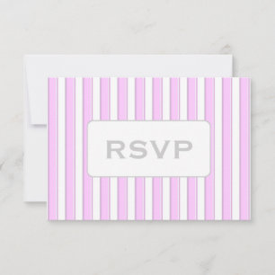 Cartes RSVP en bande rose personnalisées