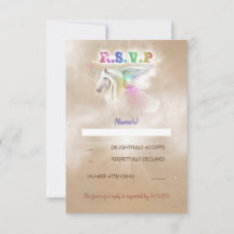 Cartes RSVP enchantées par le Parti Unicorne