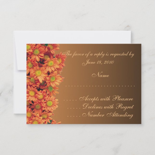 Cartes RSVP Fleurs Automnes (Devant)