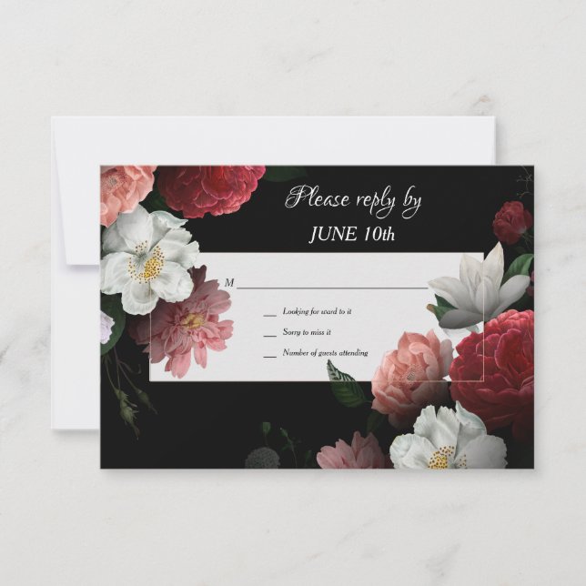 Cartes RSVP Floral Dreams (Devant)