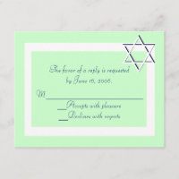 Cartes RSVP Invitation Barre/Bat mitzvah