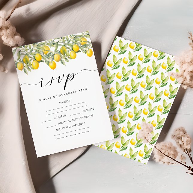 Cartes RSVP Mariage Citrus Citrus Méditerranéen (Créateur téléchargé)