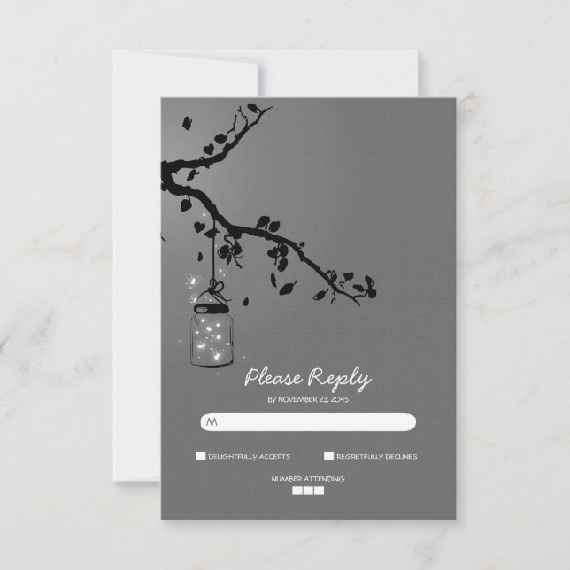 Cartes RSVP mariage pour pot de masques (Devant)