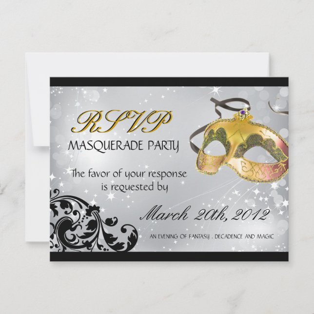 Cartes RSVP masquées (Devant)