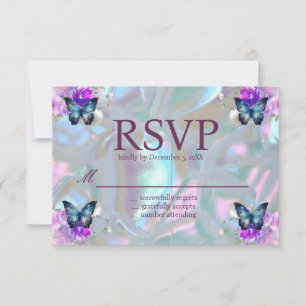 Cartes RSVP Mère de Pearl Iridescente