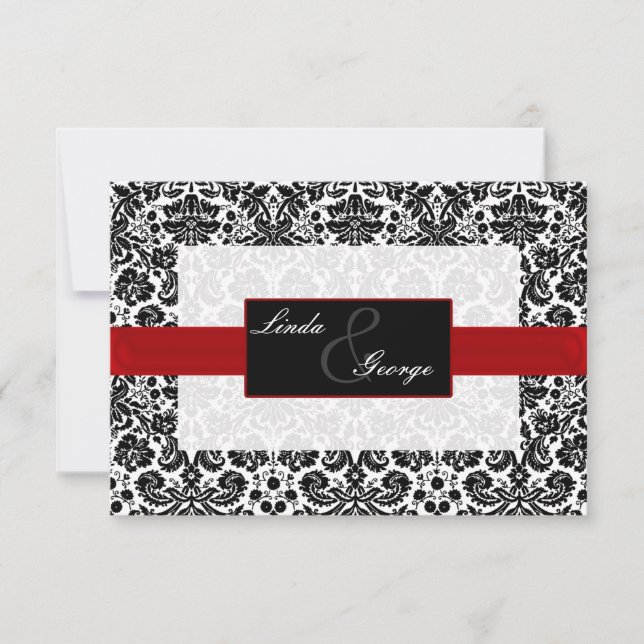 cartes rsvp noir et blanc (Devant)