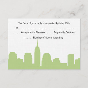 Cartes RSVP NYC Skyline Wedding
